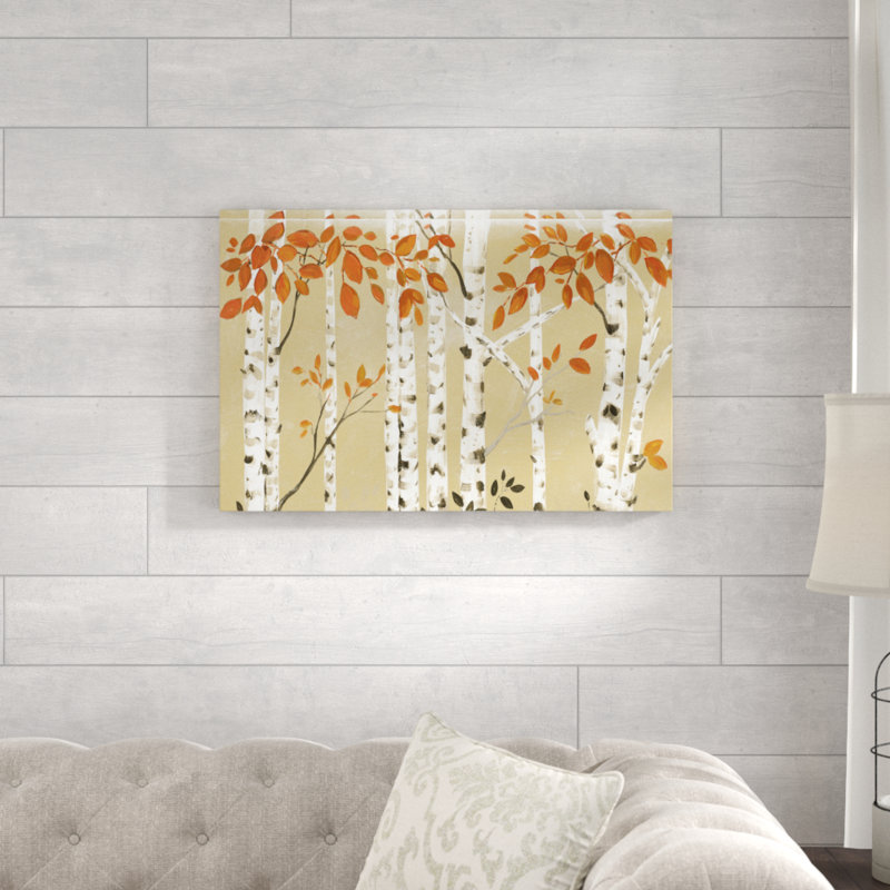 " Warm Birches ", 20" H x 30" W