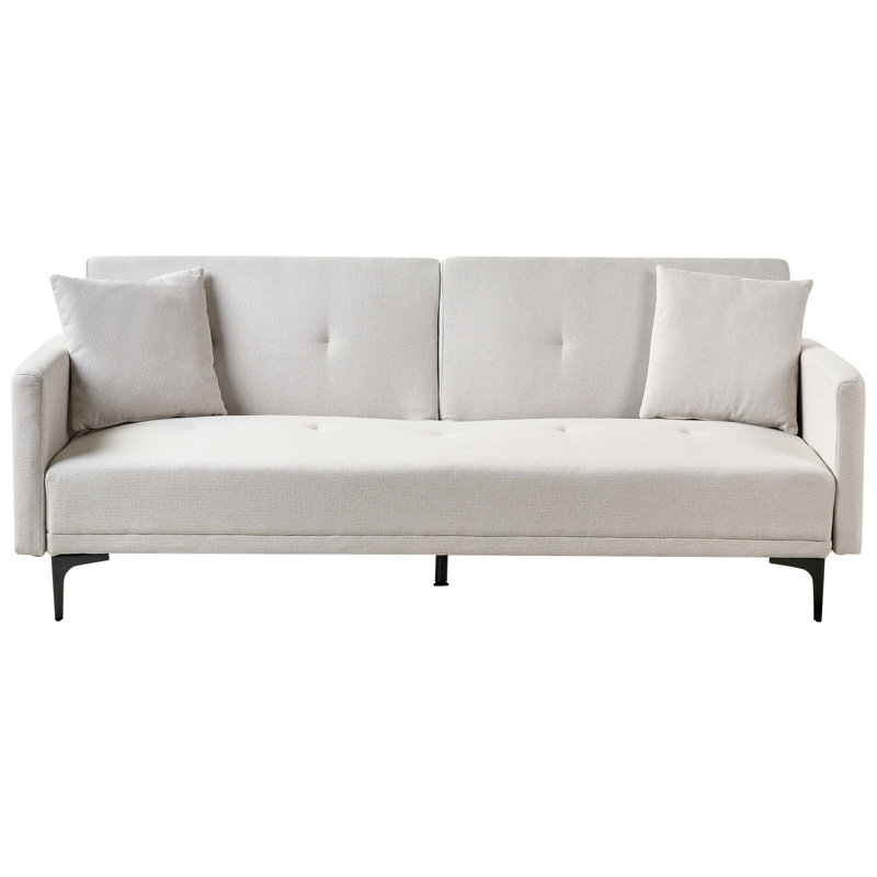 Daynna Full / Double 192cm Upholstered Convertible Sofa, Light Beige