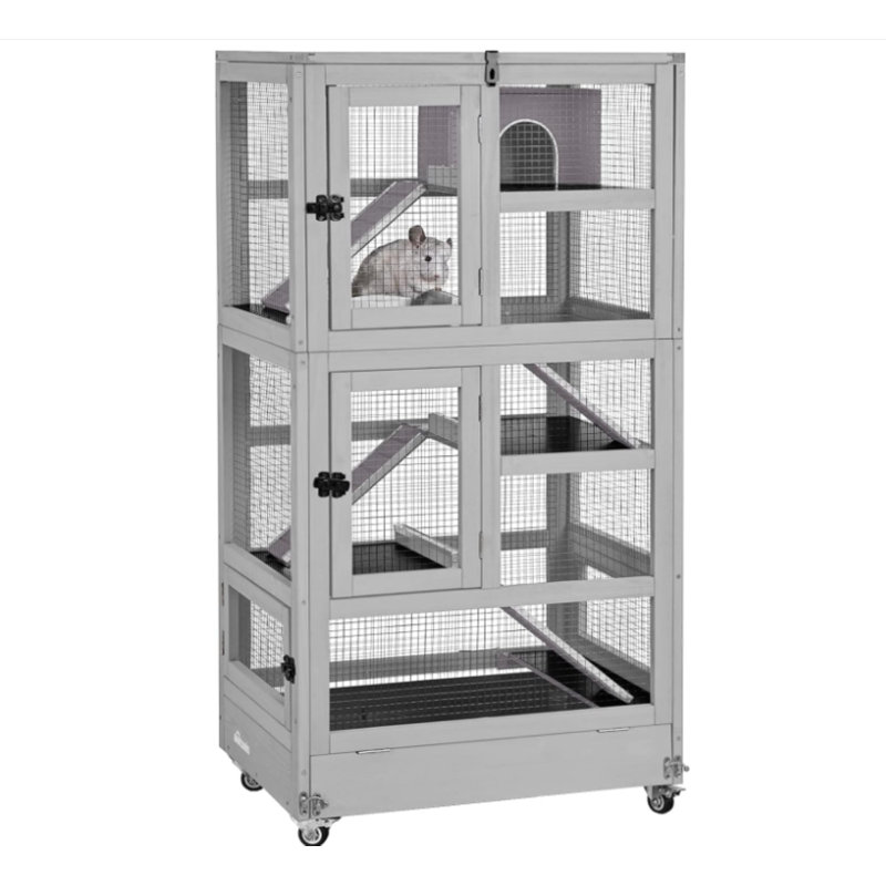 Ferret Cage Large Chinchilla Cage Upgrade Metal Frame Rat Cage,5 Levels Critter Nation