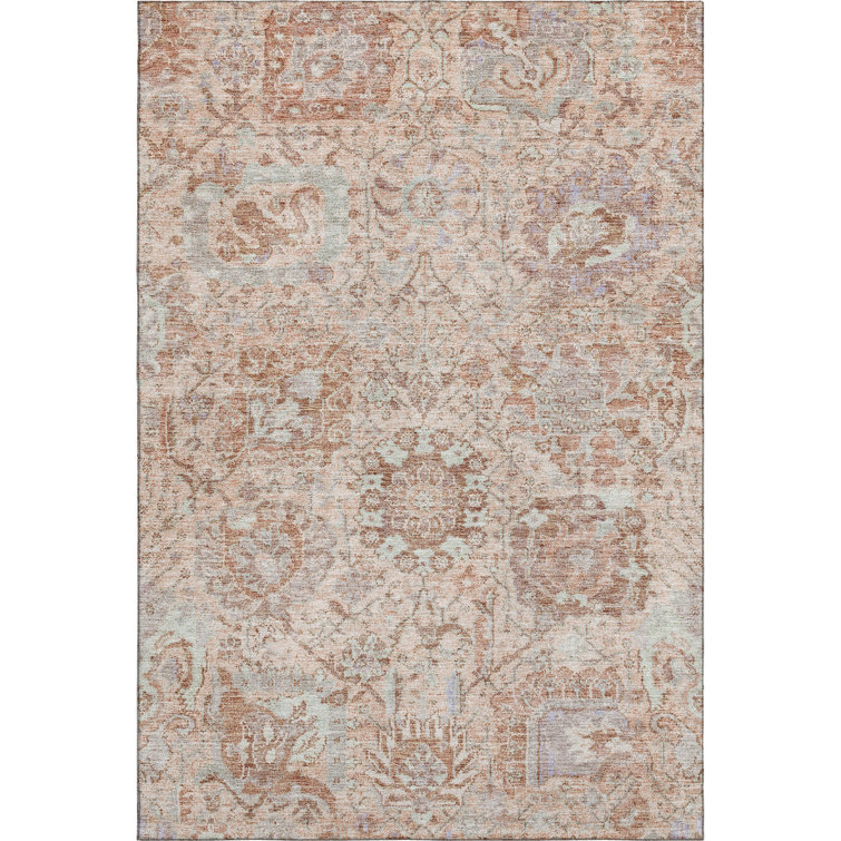 Premium Machine Washable Wayne AMF1102 Damask Rug