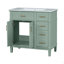 Meuble-lavabo moderne de 36 po avec lavabo en céramique, portes à fermeture douce, 4 tiroirs de rangement, conception élégante pour les petites salles de bain-985554448