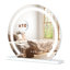 Makeup Mirror with 3 Color Lights, Makeup mirror with Dimmable LED Light Strip, Large Round Mirror-1263551328