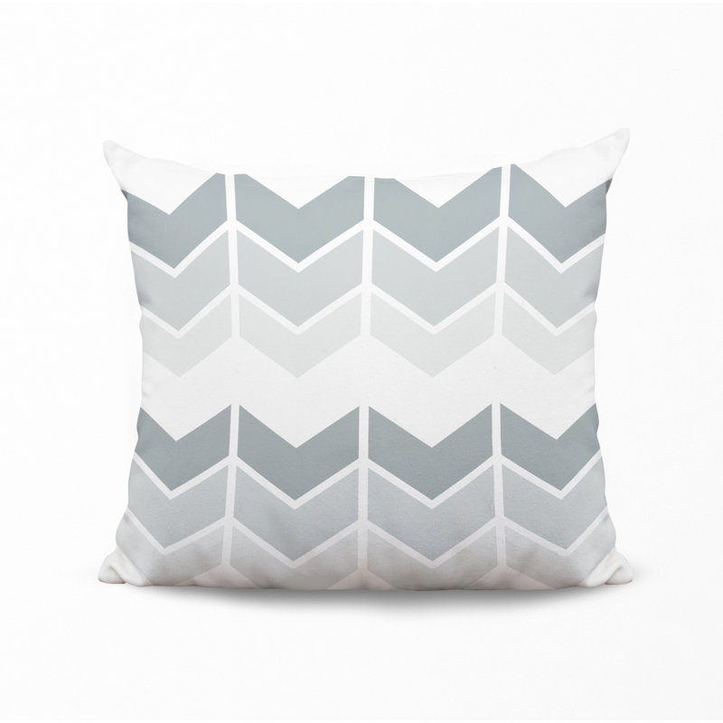 Housse et insert de coussin décoratif carré en polyester Chevy, L 15 po x H 15 po, gris