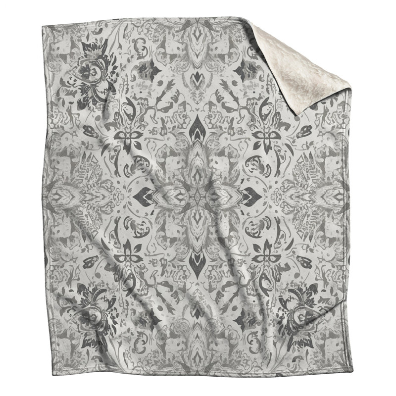 Couvertures ornées à motif floral, 50in W x 60in H