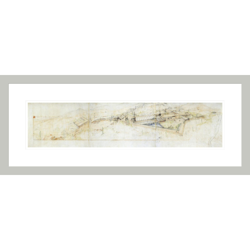 Studio Taliesin West Scottsdale AZ par Frank Lloyd Wright - Estampe numérique encadrée, 11.77" H x 29.5" W