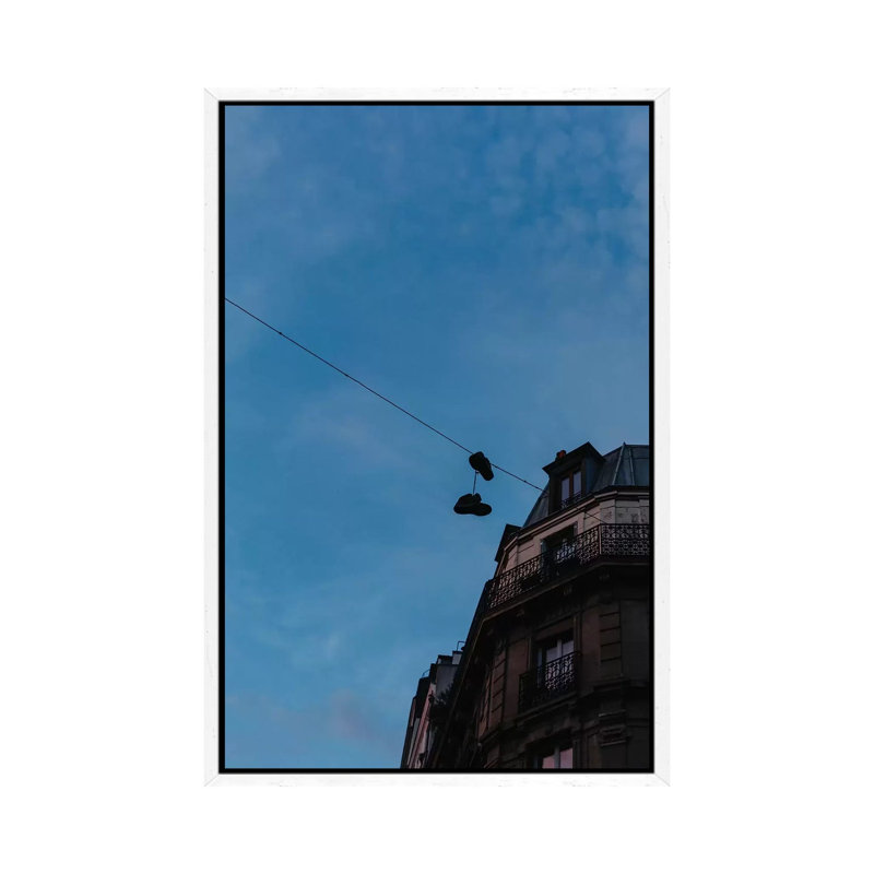 Montmartre VIII by Bethany Young - Print on Canvas, White Framed, 101.6cm H x 66.04cm W x 3.81cm D