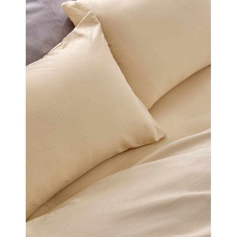  Ensemble de draps respirants Coolest-Comfort, Très grand drap + 1 drap-housse + 2 taies d'oreil, Beige
