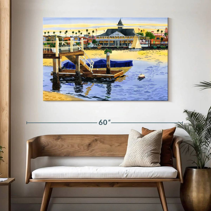 Gillard Newport Harbor Sunset, H 32 po x l 48 po