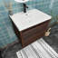 Meuble-lavabo mural simple 24 po avec plateau en résine Deschenes-1667154185