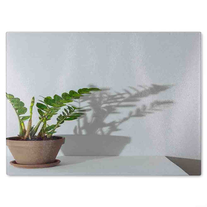 Zamioculcas Glass Chopping Board