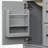 Bathroom Vanity with Ceramic Sink, Double-Layer Door Shelf and 3 Drawers-1308291966