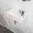 14.57X7.28 Inch White Ceramic Rectangle Wall Mount Bathroom Sink With Single Faucet Hole