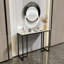 39.4" Marble Console Table Sintered Stone High-End Sofa Side Table-1837535099