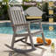 Ensemble de 2 chaises berçantes en plastique pour l'extérieur, parfaites pour la piscine, le patio et le porche-1399079055