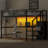 Full Metal Loft Bed With Desk, Small Wardrobe& LED Storage-1928606448