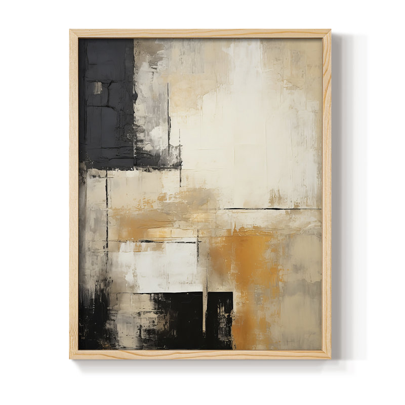 Reproduction encadrée ABSTRACT Series CCCCLXI - bois massif, H 21 po x l 17 po