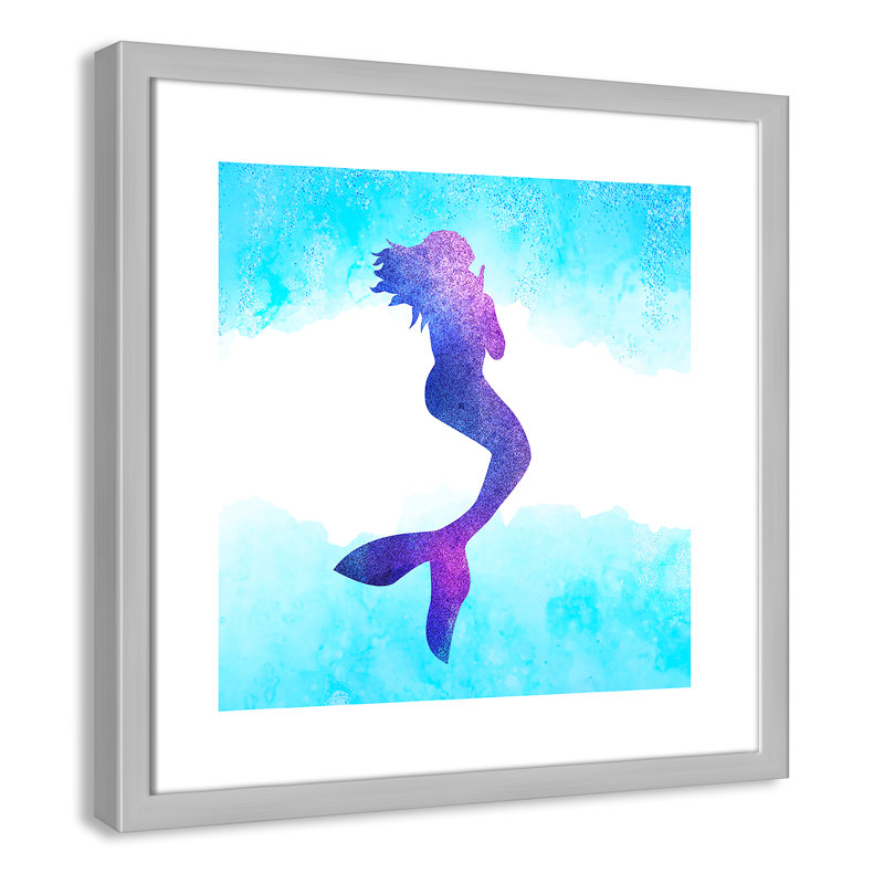 Toujours être un sirène 1, H 17 po x l 17 po x P 1,19 po, Encadré de boîte blanc