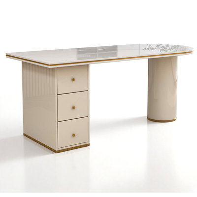 Light Luxury Sintered Stone Tabletop Desk