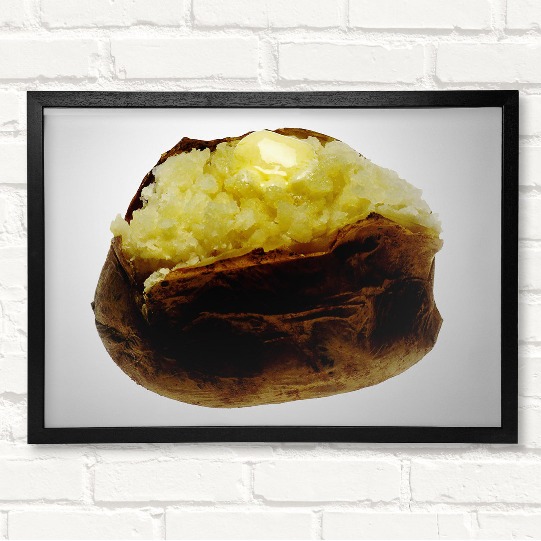 Jacket Potato Butter Melt - Closed Corner Frame Kunstdrucke auf Holz