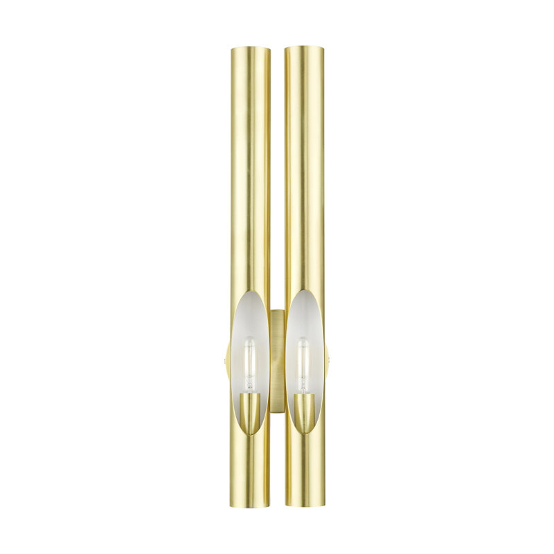 Clearlake Steel Armed Sconce, Satin Brass
