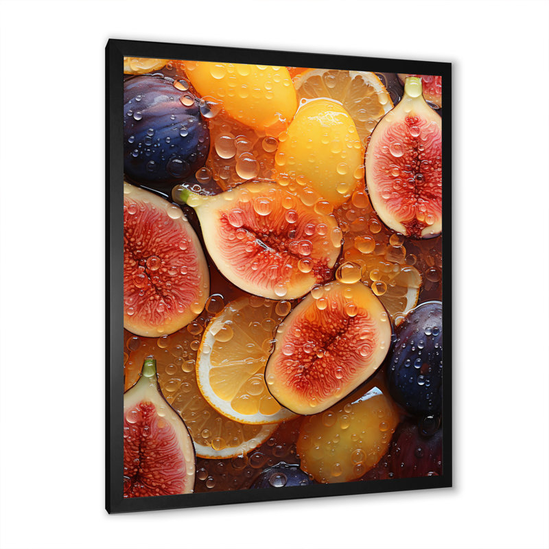 Fruit Sunkissed Fig I " Fruit Sunkissed Fig I ", Black Framed, 20" H x 12" W x 1" D