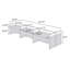 Bureau rectangulaire pour 6 personnes, bureau d'ordinateur, équipé d'un dispositif de gestion des câbles et d'une chaise de bureau-125370134