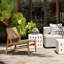 Mable Outdoor Teak Upholstered Occasional Chair, Natural