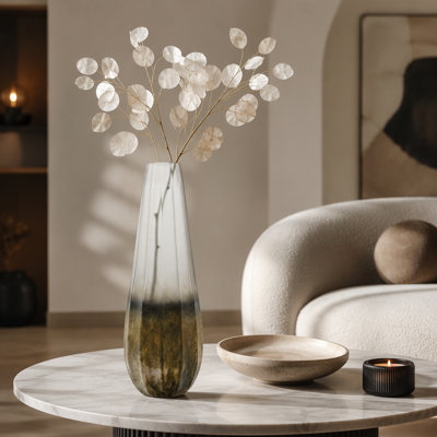 Vase en verre givré D6.8x20