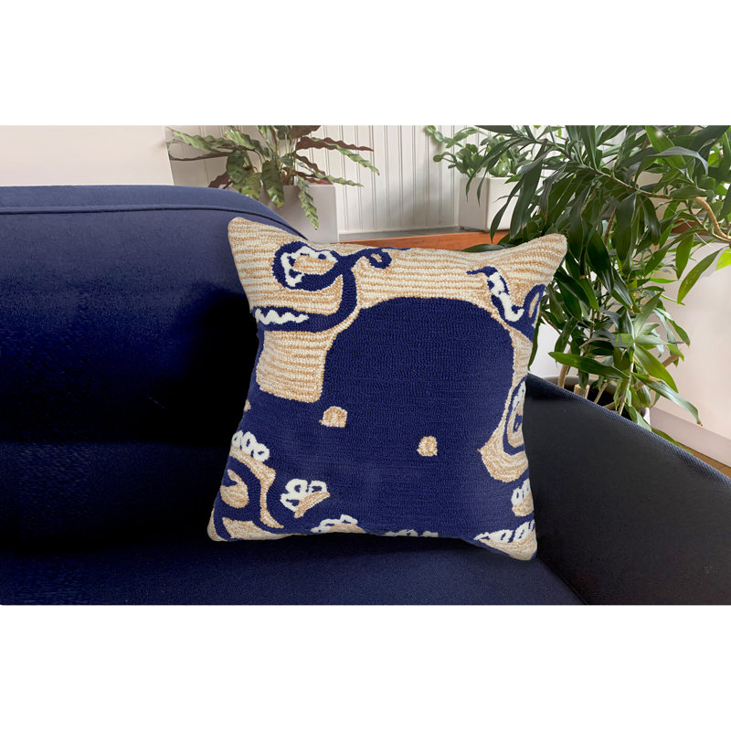 Outdoor Throw Pillow, Navy