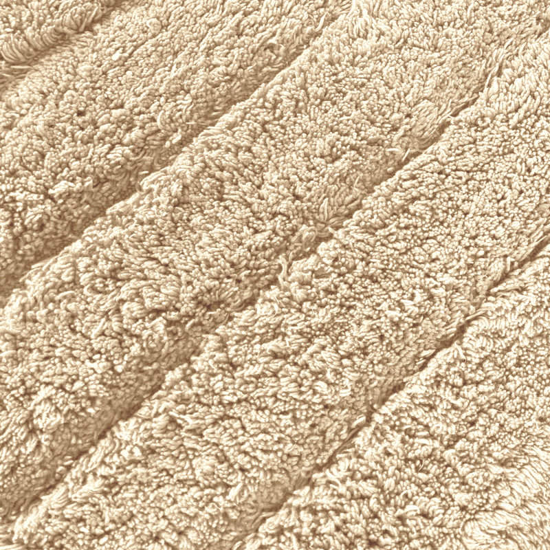Shiwanda Ribbed Two Piece Bath Mat Set, Stone