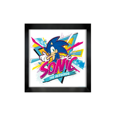 Sonic- Vintage Meta 12x12 Gel-Coat Framed Poster