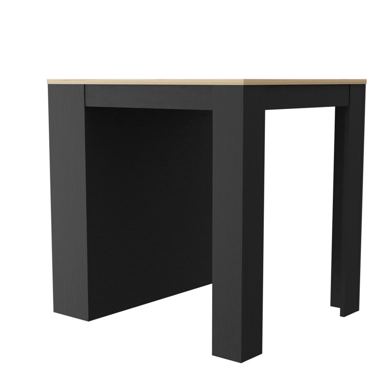 Alameda Kitchen Island, Three Drawers Concealed, Black