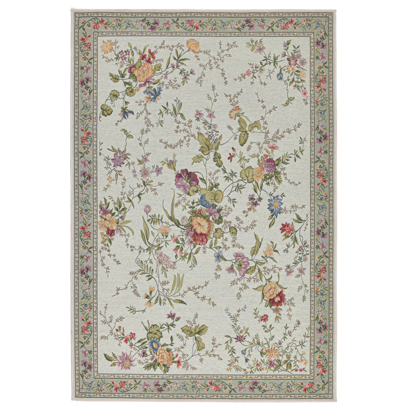 Carpet Flomi With Floral Pattern, Rectangular 140 x 200cm