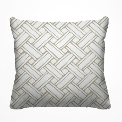 Housse et insert de coussin carré d'extérieur Joise Herringbone