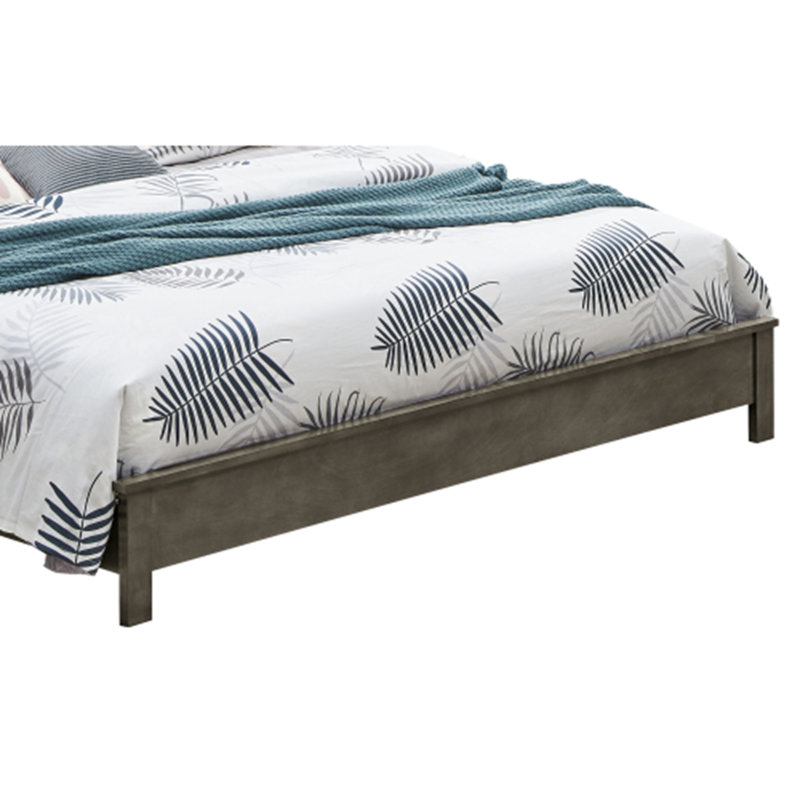 Très grand lit transitionnel gris sophistiqué - pour un look à la fois moderne et classique, King