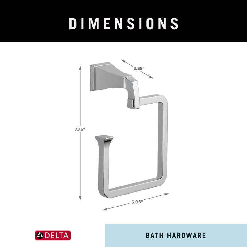 Dryden Towel Ring, Chrome