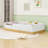 Twin Size Upholstered Platform Bed with Storage Bags and Sturdy Wood Frame