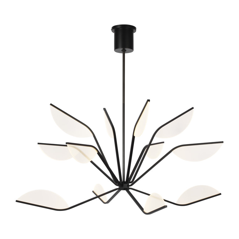 Belterra 38 Chandelier, 24" H x 48" W x 48" D, Matte Black