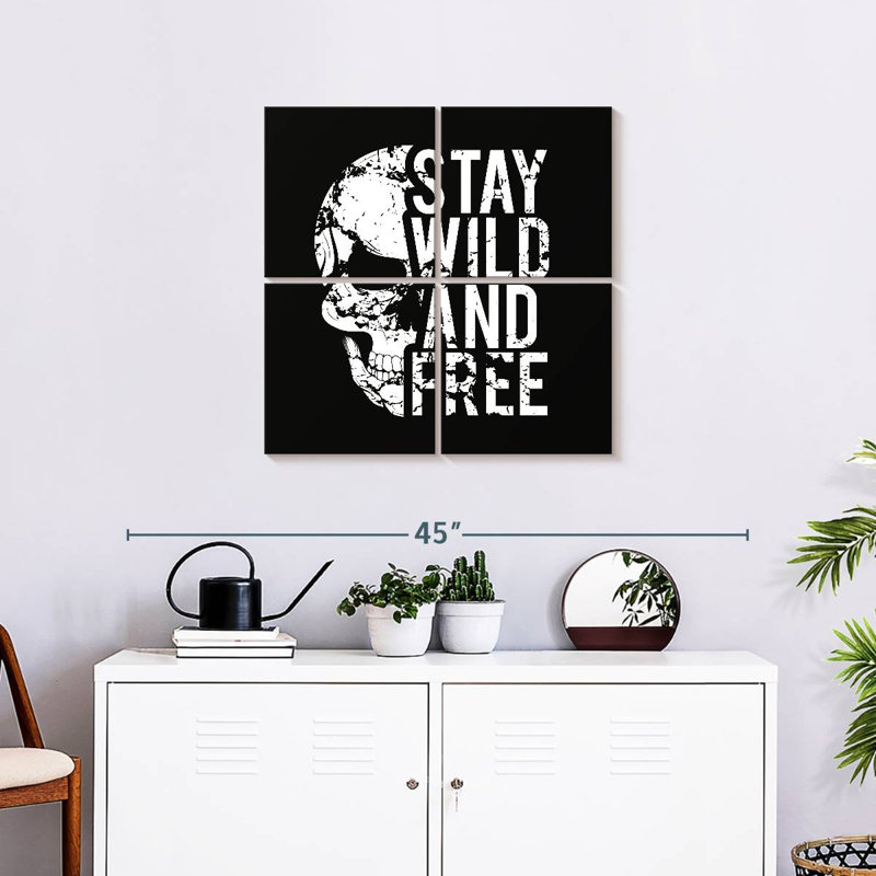 Tergel Stay Wild And Free, H 26 po x l 26 po