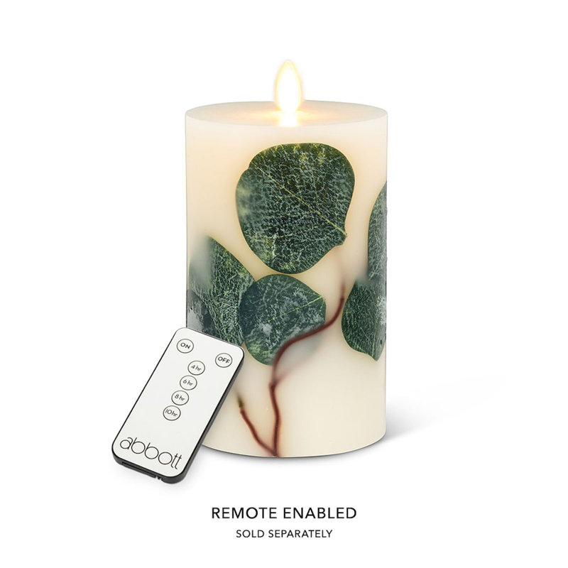 Unscented Flameless Candle with Plastic Holder, 6" H x 3" W x 3" D