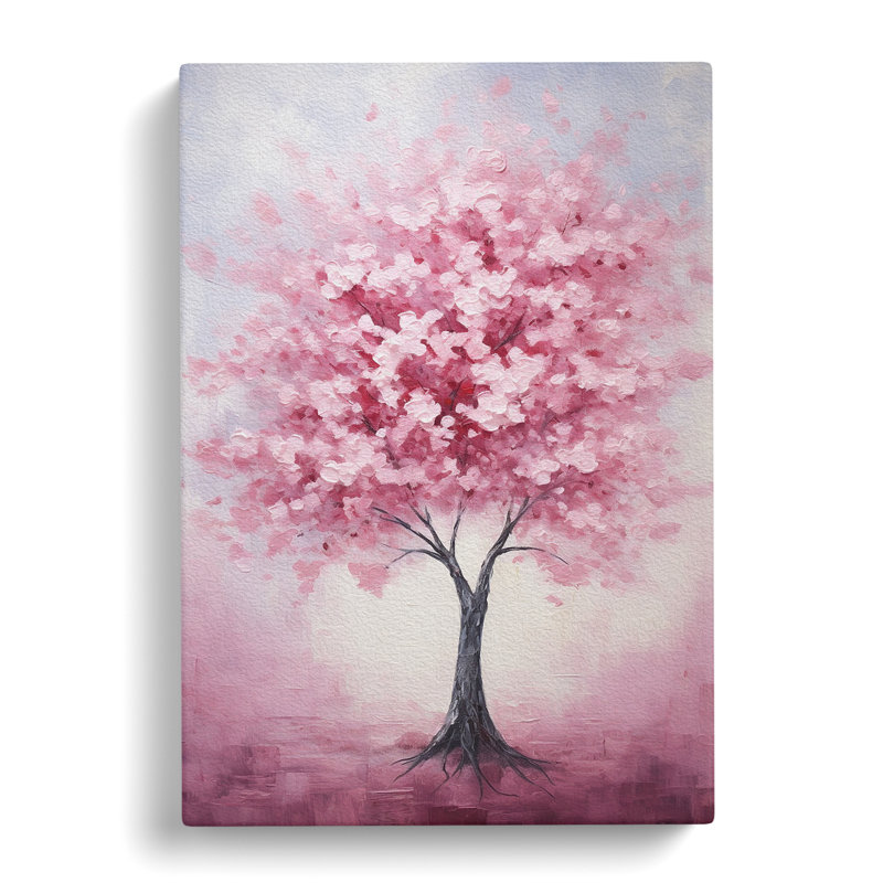 Cherry Blossom Tree Modern - Print, 76cm H x 50cm W x 3cm D