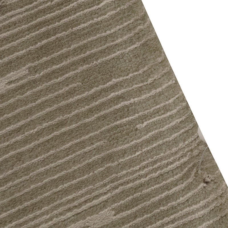 High-Quality Hand-Knotted Olive Area Rug
