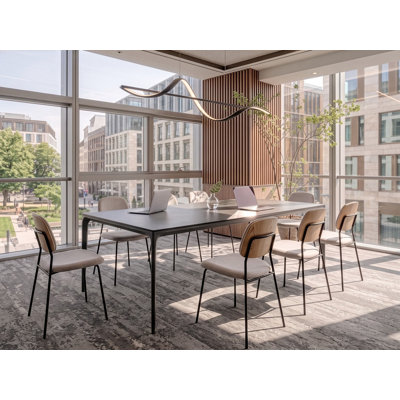 Conference Table SOVARETO 90 cm 180 cm Dark Grey