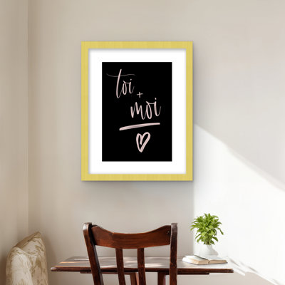 You + me - Hygge Livingroom, reproduction encadrée avec passe-partout | Décoration intérieure