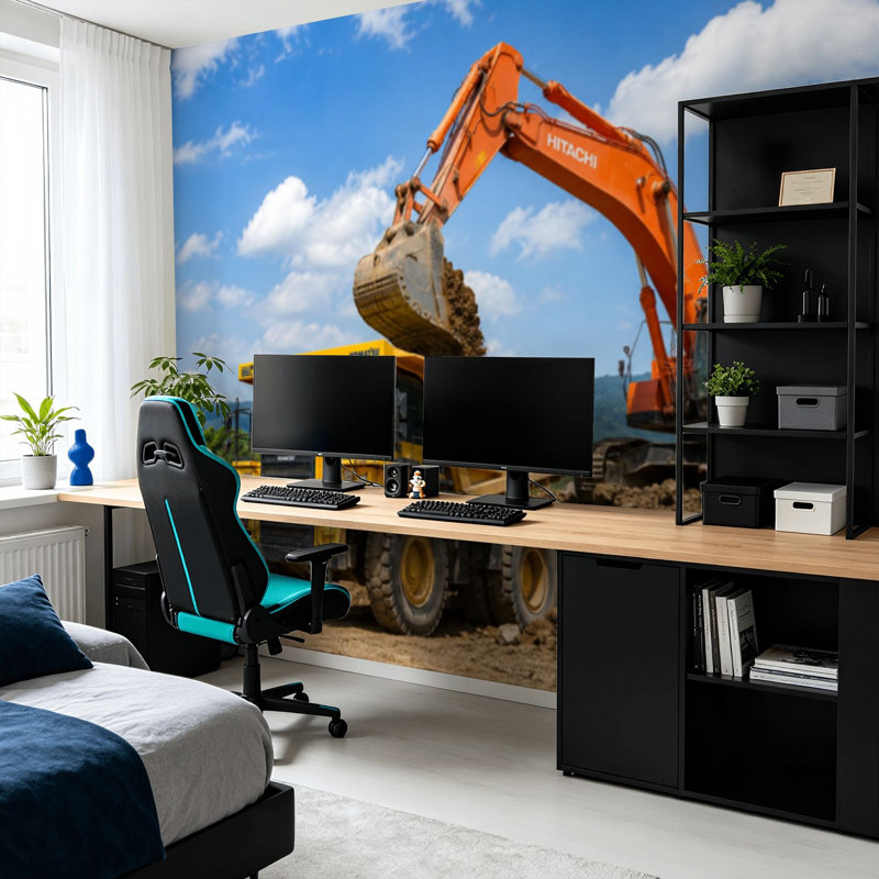 Peler et coller le papier peint adhésif du site de construction auto-adhésif et amovible, 99.6" L x 144" W