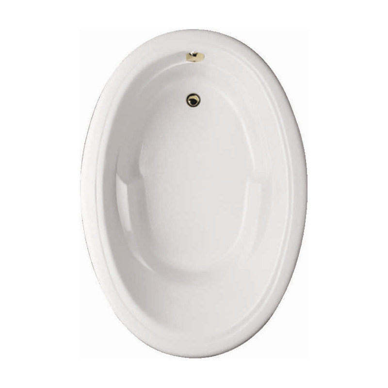 Builder Oval 60'' L Soaking Bathtub, Biscuit