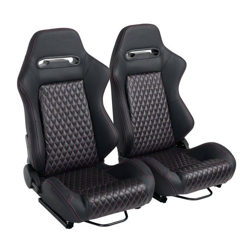 PVC RACING SEAT DE HAUTE QUALITÉ AVEC MATÉRIAU DOUBLE COULISSANT 2PCS