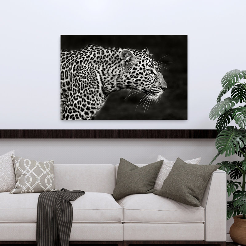 Art contemporain Portrait de lion contemporain, H 32 po x l 48 po