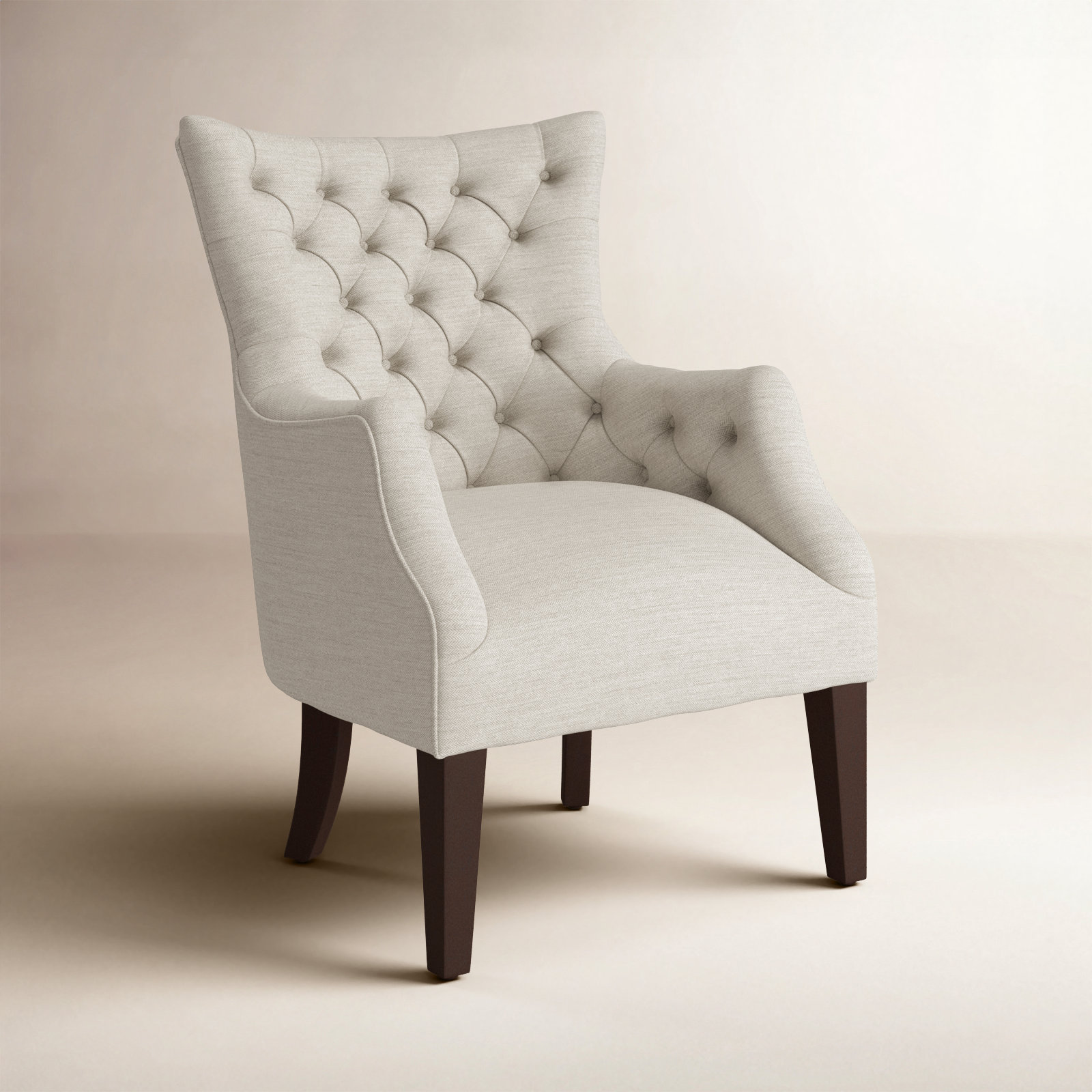 Hannah Wingback Chair, Kara Alabaster