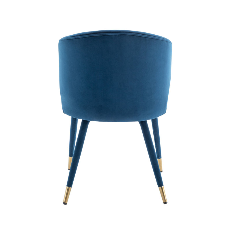 Chaise de salle à manger rembourrée Sumiko, Bleu
